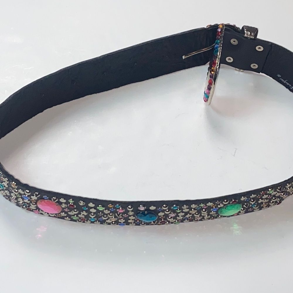 Cowboy C 1989 Alamo Design R Rhinestone  Unixes Belt One Size - Picture 4 of 16